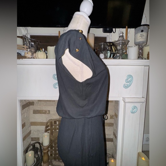 Lauren Ralph Lauren Wide Leg Cropped Stretchy Button Casual Jumpsuit Size S GUC - Picture 7 of 14